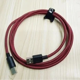 Custom USB cable with red and black cable cover for Europe and the United States market