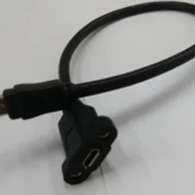 Micro USB 5P male to panel mount 5P female extension cable