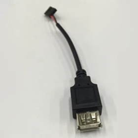 USB A female to USB motherboard 4P header cable 120mm black