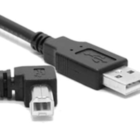 USB 2.0 AM to left angle USB B male printer cable