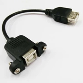 High speed USB A female to panel mount B female cable