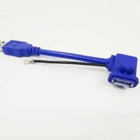 OEM blue USB 3.0 AM to AF Y splitter cable assembly