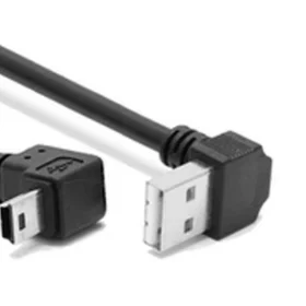 Down angled USB AM to down angled mini USB data cable