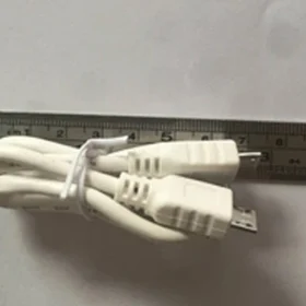 Customized short white Micro USB to Micro USB OTG cable